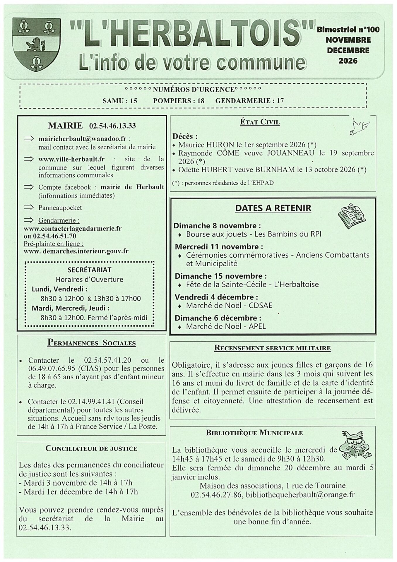 L'Herbaltois NOVEMBRE DECEMBRE 2026